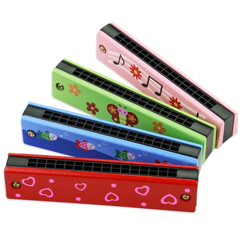 16 Holes Cute Harmonica Musical instrument Montessori Educational Toys Cartoon Kids Wind Instrument Children Gift