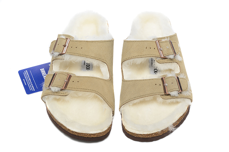 Birkenstock wool one-piece plus fleece Birkenstock slippers two-button casual shoes