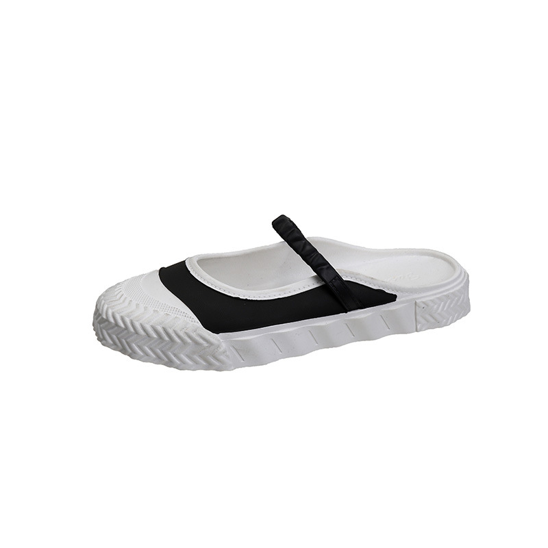 Big toe shoes, fairy style, one foot on Baotou sandals and slippers, wearing internet red slippers on the outside, cross-border