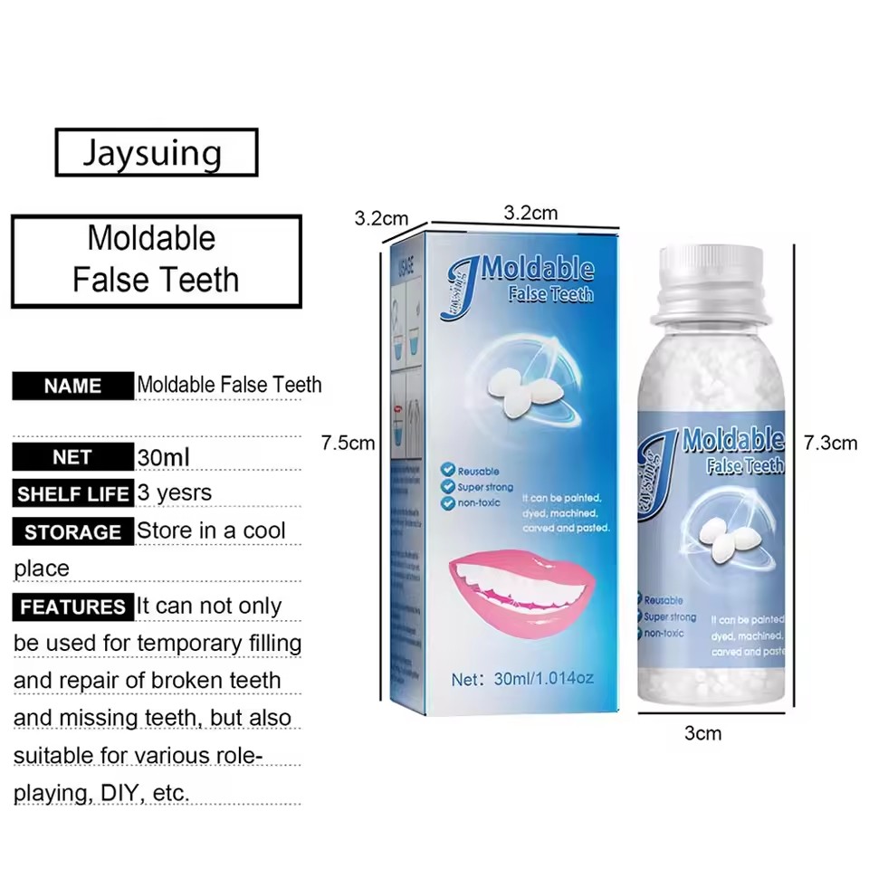 30ml Temporary Tooth Repair Moldable Teeth And Gaps False Tooth Solid Gel Adhesive Fake Teeth Beauty Tool Dental Supplies