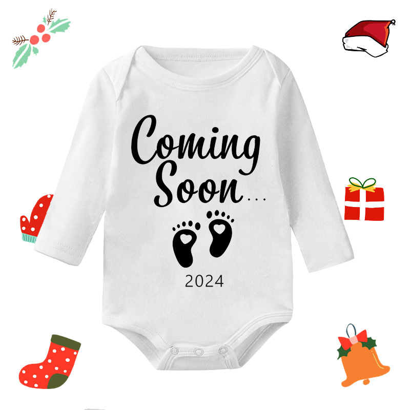 Infant Newborn My First Christmas Rompers Baby Boys Girls Bodysuit Born Crawling Long Sleeve Jumpsuits Festival Party Gifts