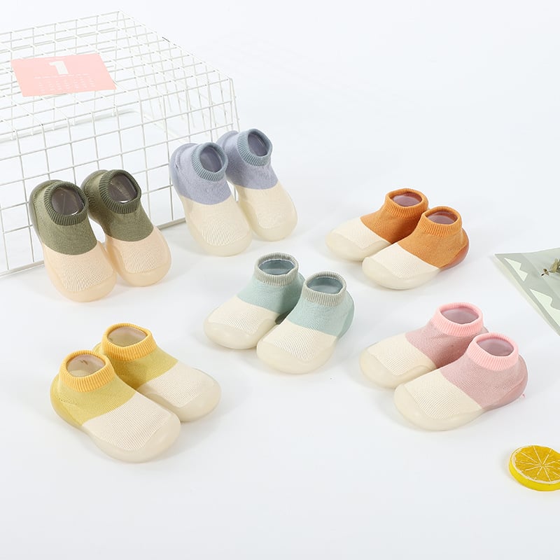 Baby Socks Shoes Infant Color Matching Cute Kids Boys Shoes Doll Soft Soled Child Floor Sneaker BeBe Toddler Girls First Walkers