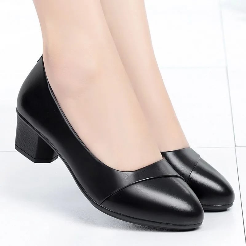 Summer New Patent Leather Women Sandals Fashion Thick High Heels Slippers Woman Outdoor Casual Solid Color Beach Flip Flop