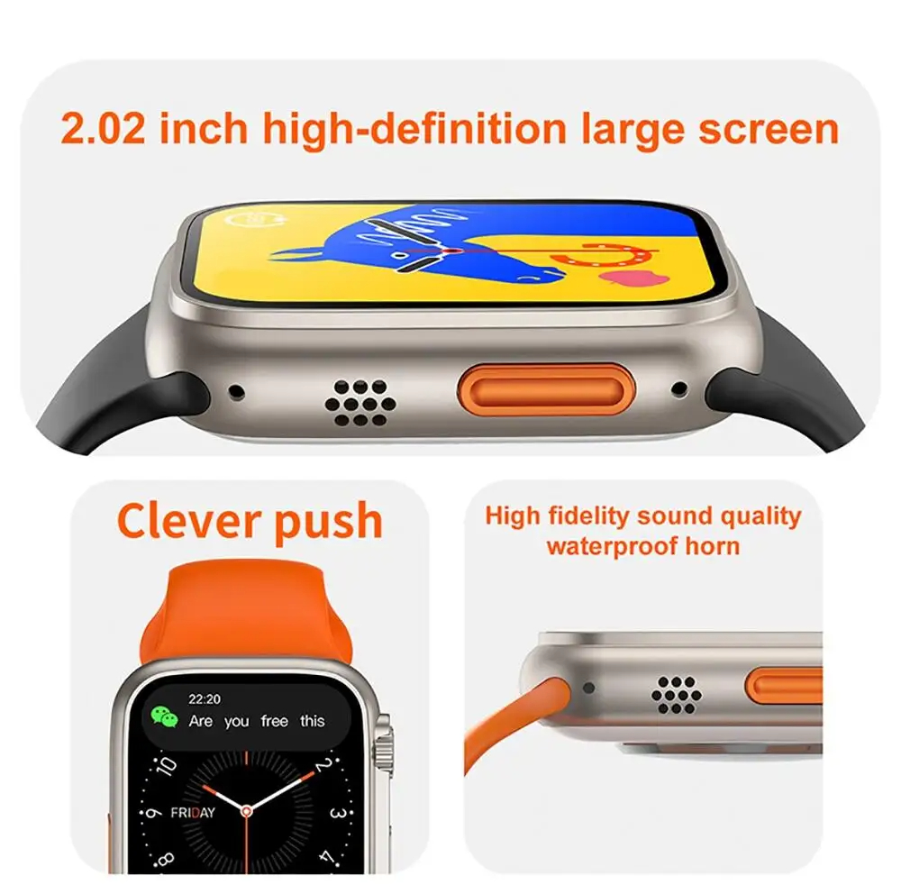 NEW T900 Ultra Smart Watch Men 49MM Big 2.09 Hiwatch PRO APP NFC Function Bluetooth Call Sports Music Healty Monitor