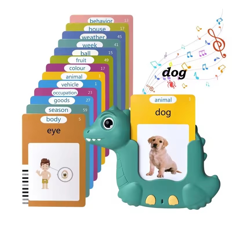 Early Education Toy Dinosaur Card insertion Machine, Children's Puzzle Learning Machine, Card Machine With 112 Cards