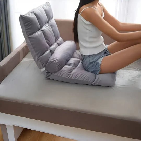 Floor folding sofa chair, adjustable recliner, portable, built