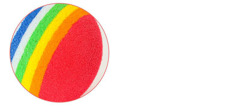 Cat Toy Rainbow Ball Environmental Protection Sponge Does Not Fade Pet Vocal Toys Tooth Cleaning Toy Ball Cats And Dogs