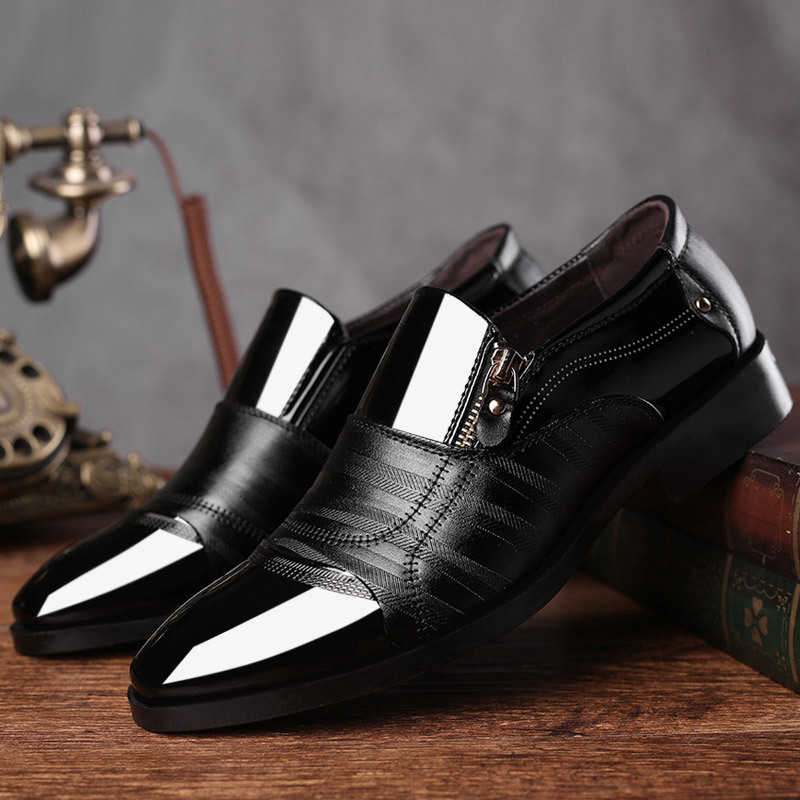 Men Business Shoes Fashion Tassel Pointed Leather Dress Formal Office Oxford Soft Leisure Casual Flat Moccasins SIZE 38-48