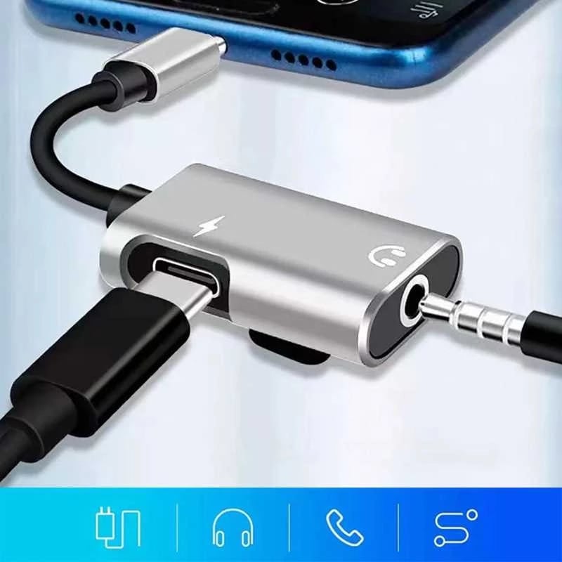 Type C To 3.5mm Jack TypeC Audio Splitter Headphone Cable Earphone Aux 3.5mm Adapter Charger Usb-C For Xiaomi Huawei