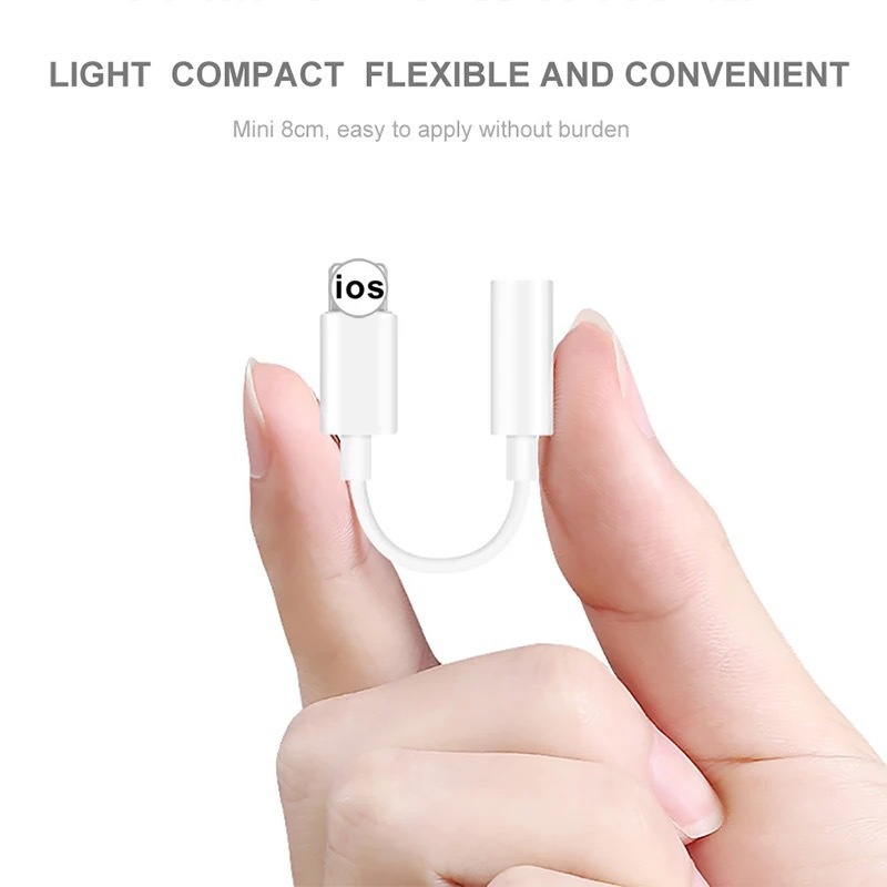 For iPhone 3.5mm AUX Cable Adapter For iPhone 13 12 Pro Adapter Headphone Connector Mini Audio Splitter for iOS 14 Above Adapter