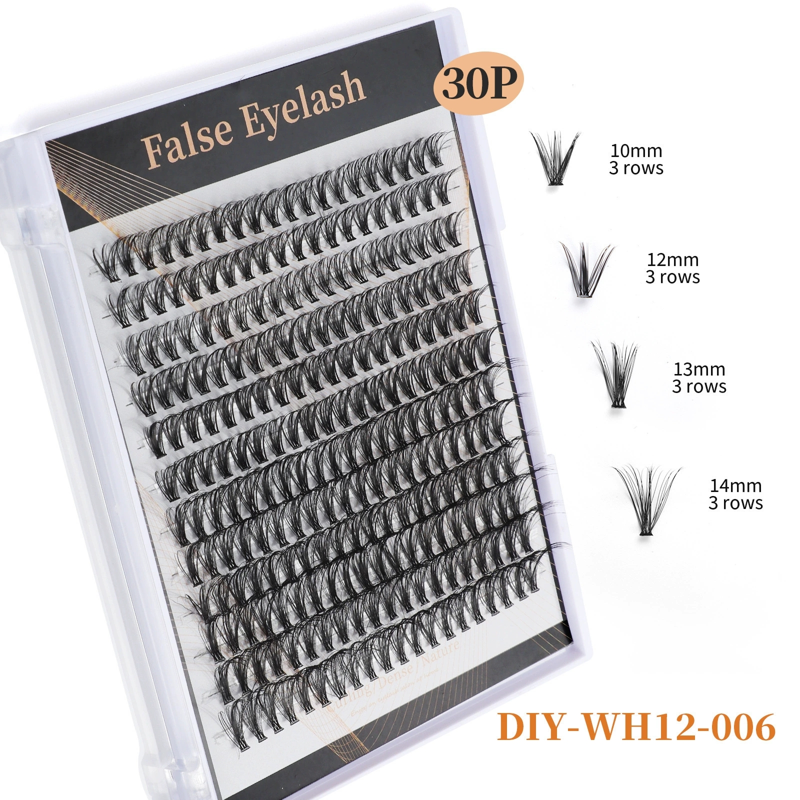240Pcs Cluster Lashes Extensions 30P/40P False Eyelashes Kit for Volume 3D Fluffy Natural Reusable DIY Individual Eyelashes