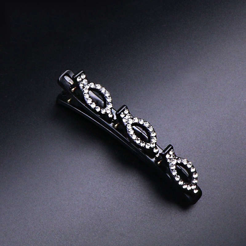 5PCS/kit Sparkling Crystal Stone Braided Hair Clips,Double Bangs Hair Clips Braided Hair for Weeks Hair Daily makeup