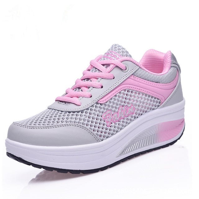 Platform Sneakers For Women Mesh Sports Shoes Lady Blue Women's Running Shoes Woman Sport Shoes Trainer Plus Size 35-42