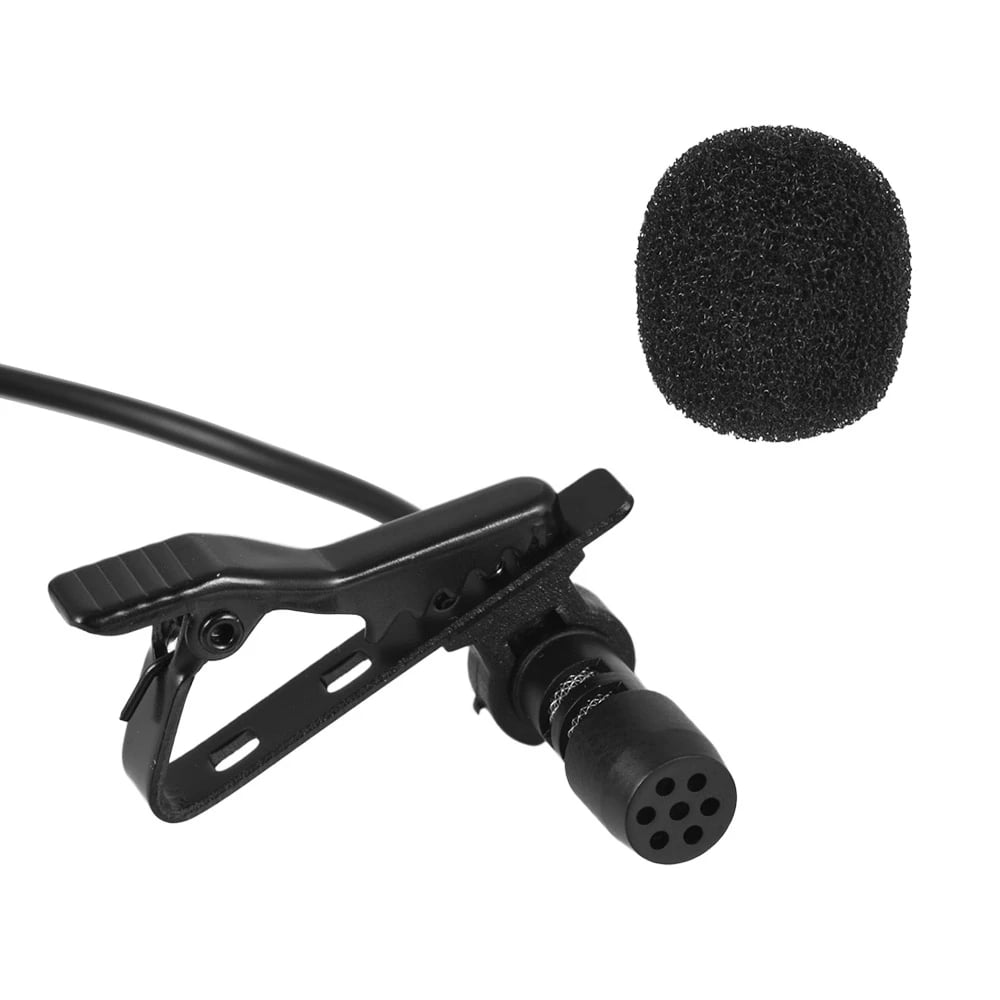 Andoer 1.45m Mini Portable Microphone Condenser Clip-on Lapel Lavalier Mic Wired Mikrofo/Microfon for Phone for Laptop