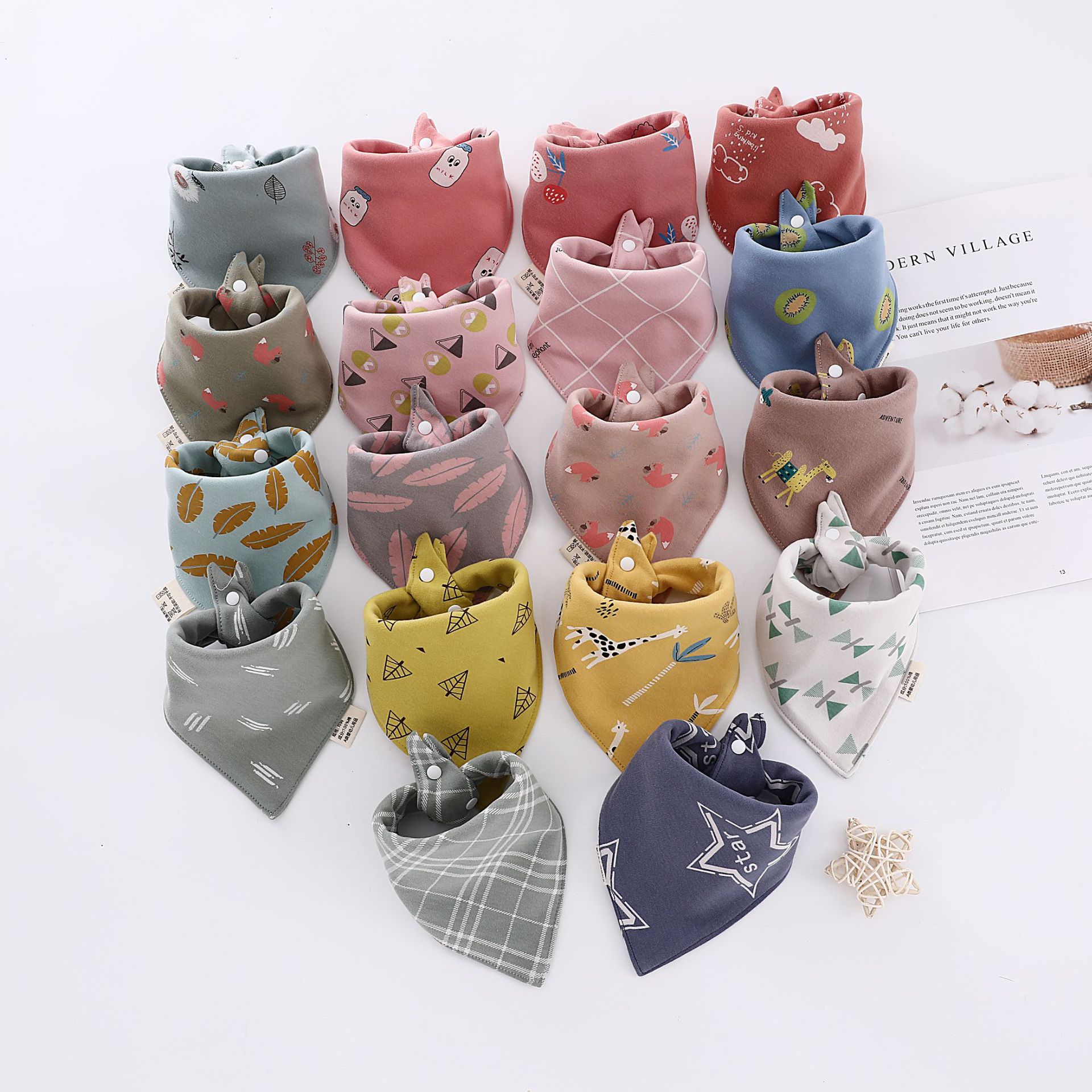 Baby Stuff Bibs & Burp Cloths 1pc Cotton Bandana Drool Bibs Cartoon Infant Baby Girl Boy Feeding Apron Saliva Towel
