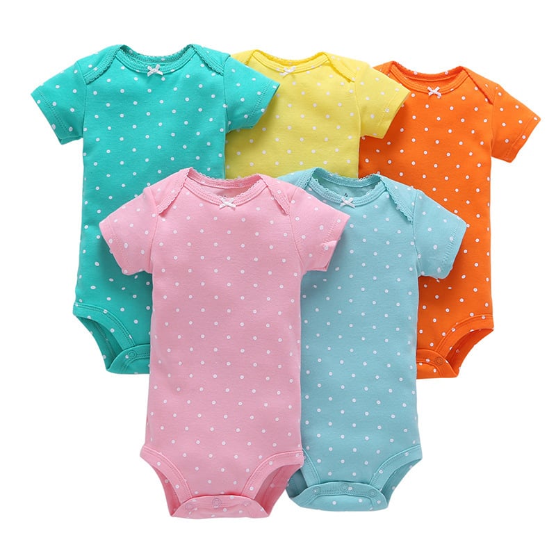 1PC Newborn Baby Boy Girls Clothes Short Sleeve Baby Clothing