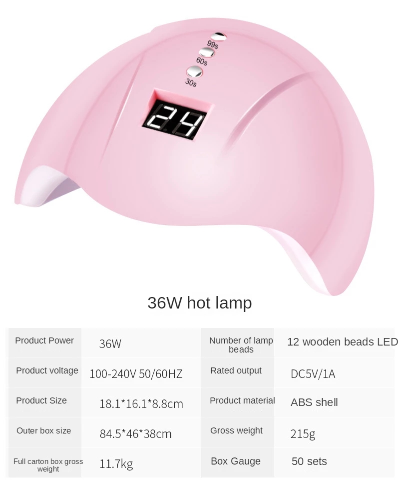 36W LED Nails Lamp Nail Dryer intelligent induction manicure lamp LED / UV phototherapy machine Professional Art Nail Supplies