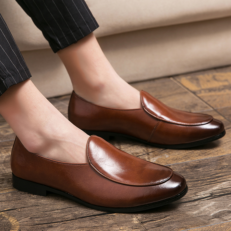 Loafers Wedding Men Shoes Solid Color Fashion Driving Shoes Business Casual Party Daily Versatile Simple Classic Dress Shoes