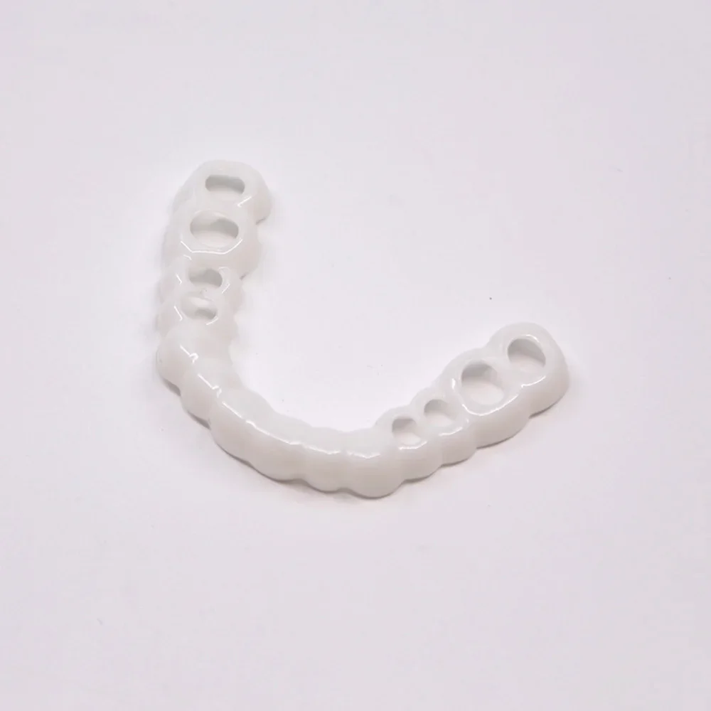1 Pair Smile Whitening Teeth Snap On Silicone Cosmetic Denture Upper and Lower Fake Tooth Cover Perfect Fit Teeth Beauty Tool