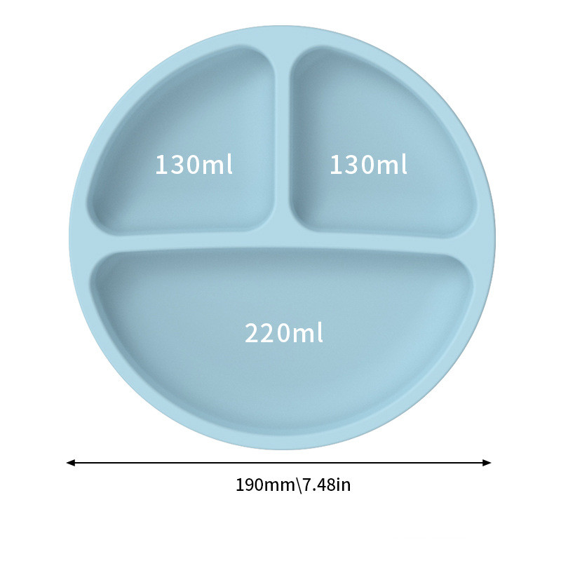 1PC Baby Sucker Silicone Dining Plate BPA Free Children Dishes Suction Toddle Training Tableware Kids Feeding Bowls Baby Stuff
