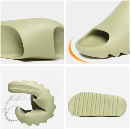 Men Women Yeezy Sides Similar Couple Cool Beach Shoes Flip Flop Sandals Indoor Outdoor Casual Slippers Non Slip