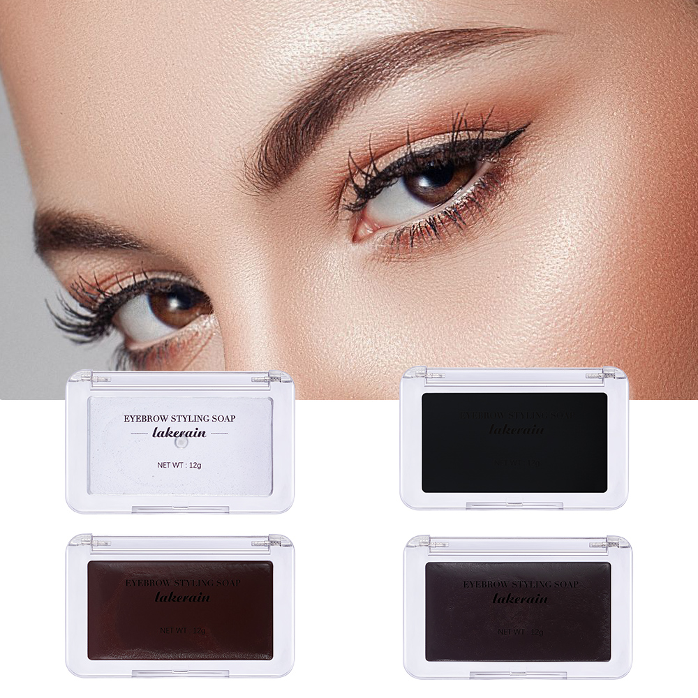Eyebrow Styling Soap with Brush Brown Black Gray Eyebrow Setting Gel Waterproof Wild Eyebrow Tint Pomade