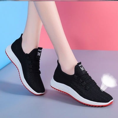 Spring and Summer Sports Shoes for Female Students Korean Version Air-permeable Running Shoes for Students