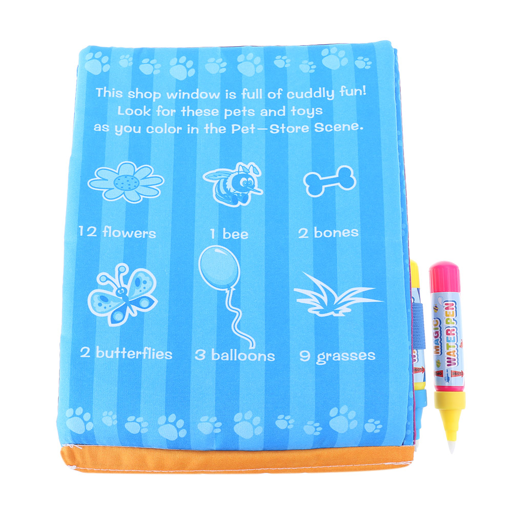 New Kids Magic Water Drawing Book Animals Painting Water Coloring Cloth for Children Drawing Early Educational Toy