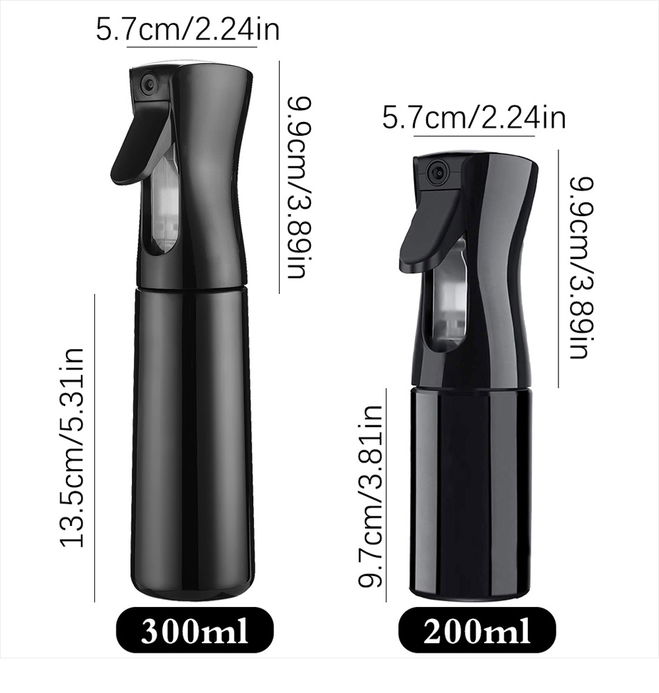 200ml Hair Spray Bottle Ultra Fine Continuous Water Refillable Mister Hairdressing Spray Bottle Salon Barber Hair Tools