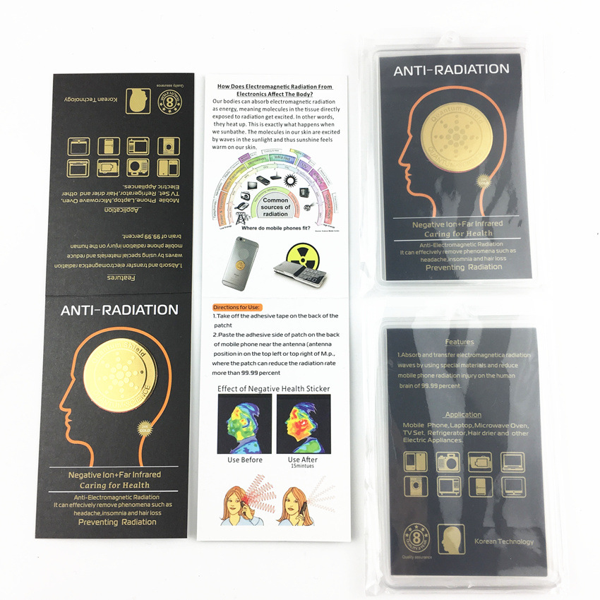 2pc Anti Radiation Protector Shield EMF Protection Cell Phone Sticker EMR Blocker