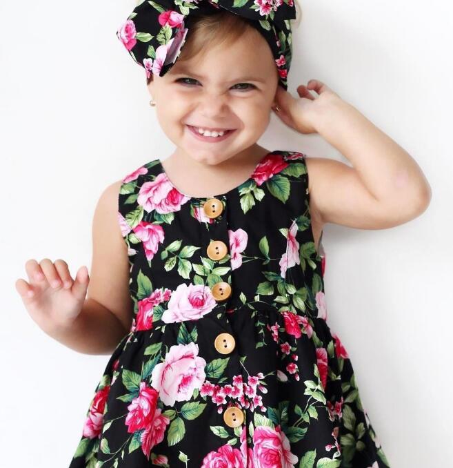 Girls floral skirt summer children's dress small and medium virgin baby child dress girl princess