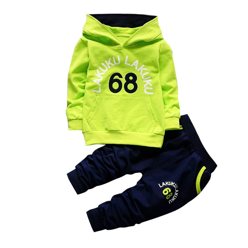Toddler Tracksuit Autumn Baby Clothing Sets Children Boys Girls Fashion Brand Clothes Kids Hooded T-shirt And Pants 2 Suits