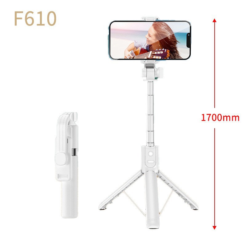 Selfie Stick Telescopic Travel Handheld Tripod Portable Phone Stand [700mm] Bluetooth Remote Extendable Phone Tripod