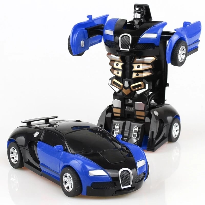Cross border children's deformation toy car model inertia car boy puzzle street night market toys