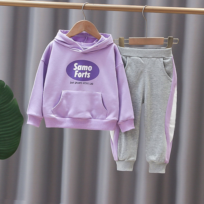 Autumn Spring Baby Boys Clothing set Casual Sport Letters Cartoon Bear Tracksuit Infant Toddler Girls Clothes Top T shirt +Pants