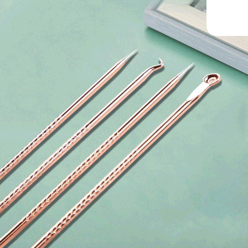 4pcs/set Stainless Steel Blackhead Comedone Acne Corrector Remover Extractor Skin Care Pore Cleaner Needles Remove Tools