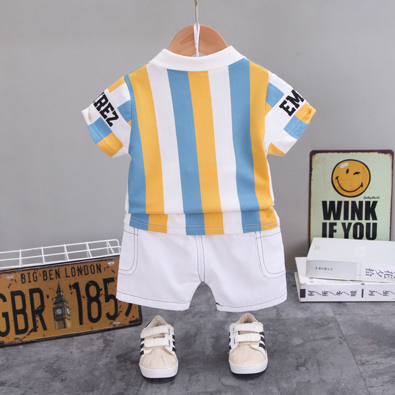 Toddler Kids Baby Boys Set Short Sleeve T-shirt Tops+ Jeans Outfits Clothes 2PCS Kids Clothing