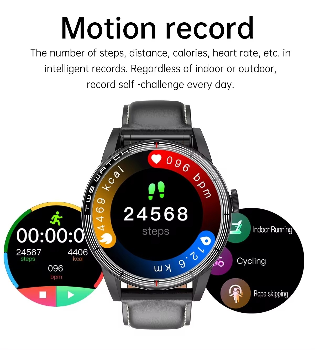 Smart Watch with Earbuds 2 in 1 Bluetooth TWS Earphones Fitness Tracker Heart Rate Sleep Monitor Round HD Watch for Android IOS