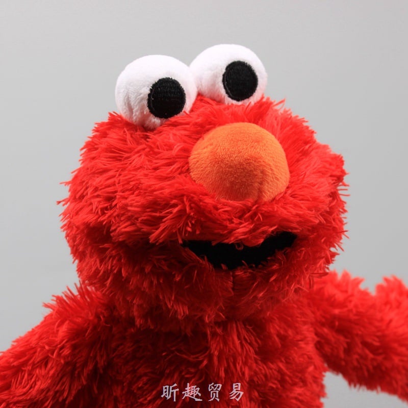 Sesame Street Elmo Cookie Monster with Plastic Eyes Soft Plush Toy Cartoon Fluffy Stuffed Dolls 33 CM Kids Gift
