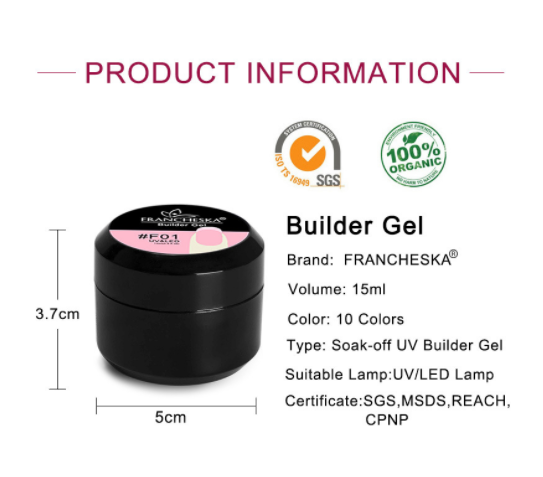 15ml Acrylic Gel For Nail Extension Tips Quick Building Gel Repair Broken Finger UV Builder Prolong Form Manicure Tools TR1623-1