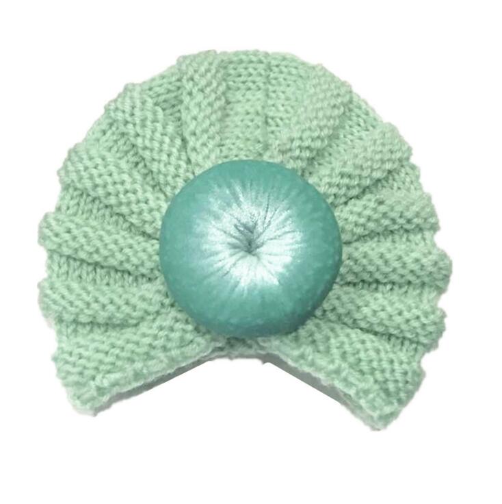 New Baby Boy Girl Knitted Turban Baby's Pure Donut Hair Cap Autumn Winter Warm Headwear Children's Hair Accessories