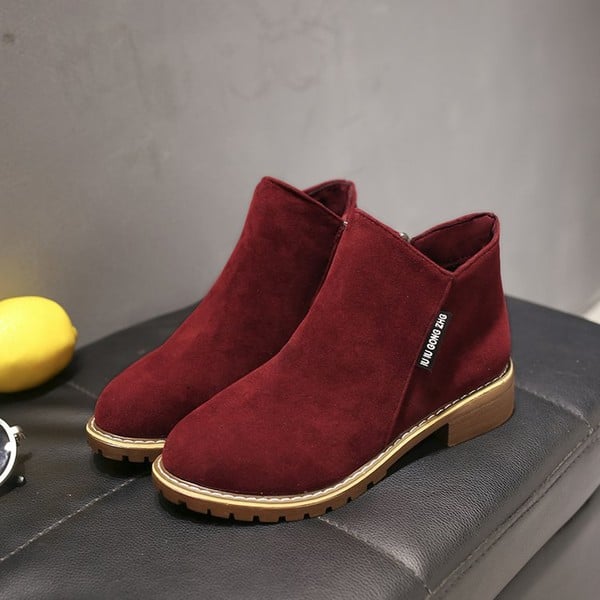New Martin boots female zipper boots, low and low tube women's Boots