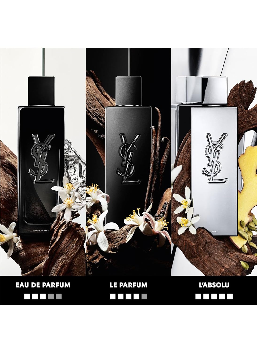 Yves Saint Laurent MYSLF L'ABSOLU Eau De Parfum Spray for Men,3.3 Ounce