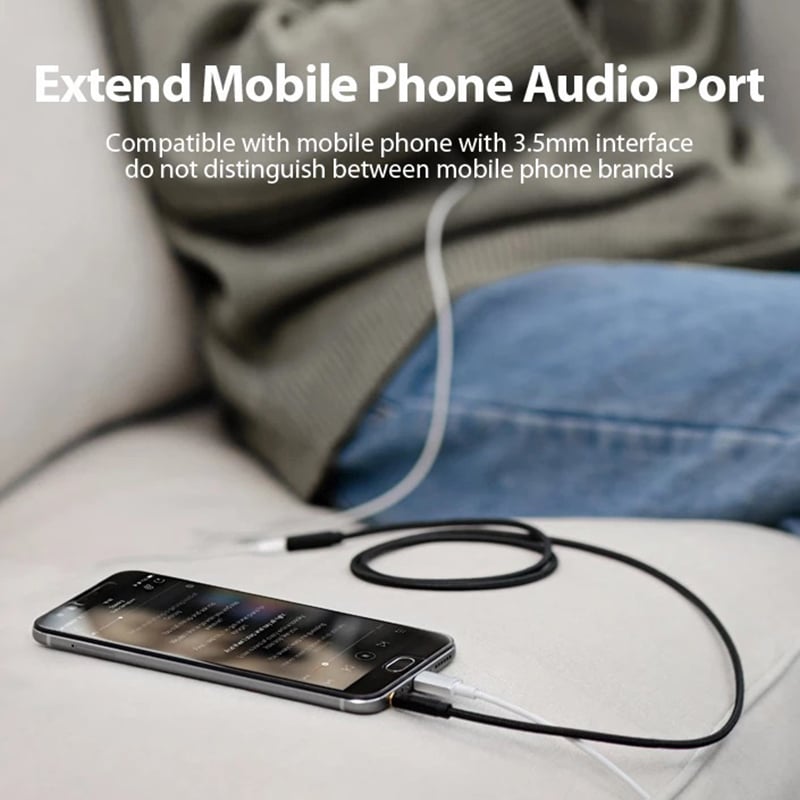 Stereo Audio Cable 3.5 mm 4-pole Headphone Male to Female Extension Cable for Tablet Speaker Headset Phones