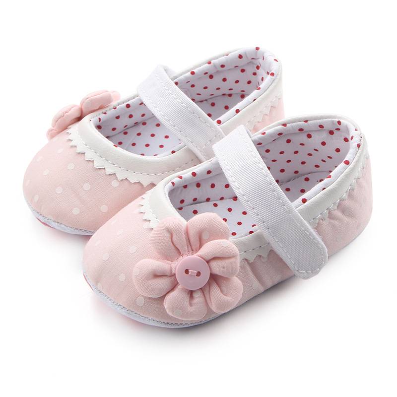 Dot Flower Baby Girls Shoes Soft Bottom Shoes Toddler Shoes Baby Shoes