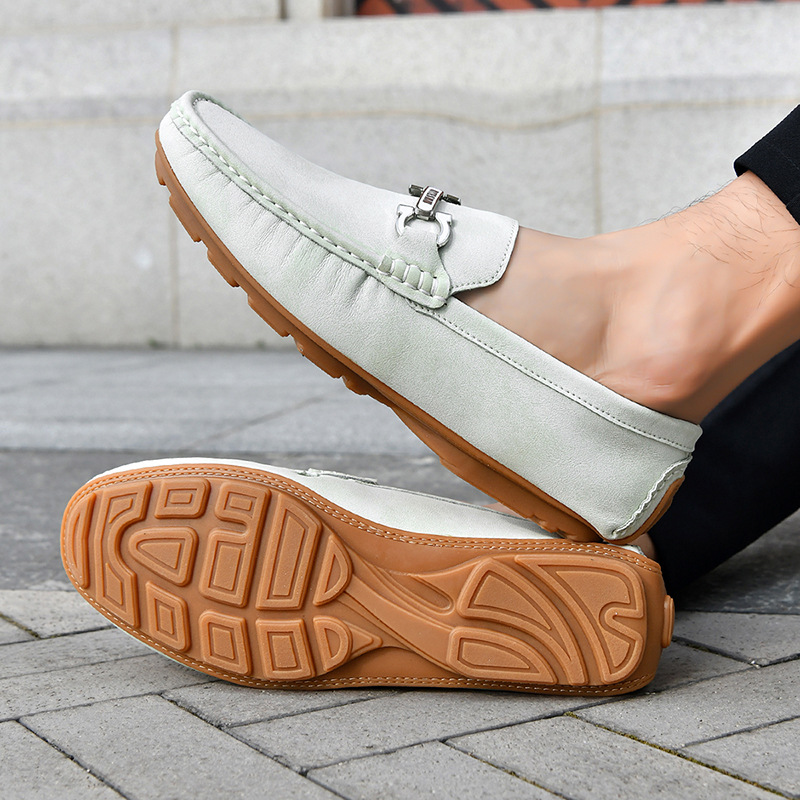 Men's Lowtop Casual Flat oes Faionable round Toe Zipper Closure Spring Autumn PU Leather Lined Logging Boots