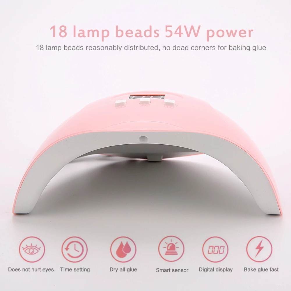 Nail Dryer 54W 18 LEDS UV LED Nail Lamp Nail Polish Gel Manicure Apparatus Manicure Tool Professional Art Nail drying Equipment