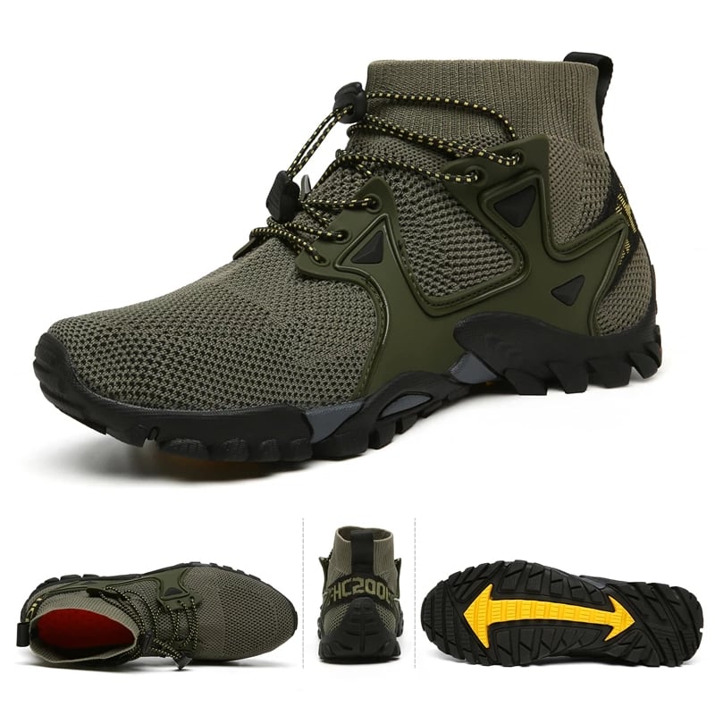 spring and summer new men's shoes couple outdoor hiking breathable flying shoes hiking shoes men