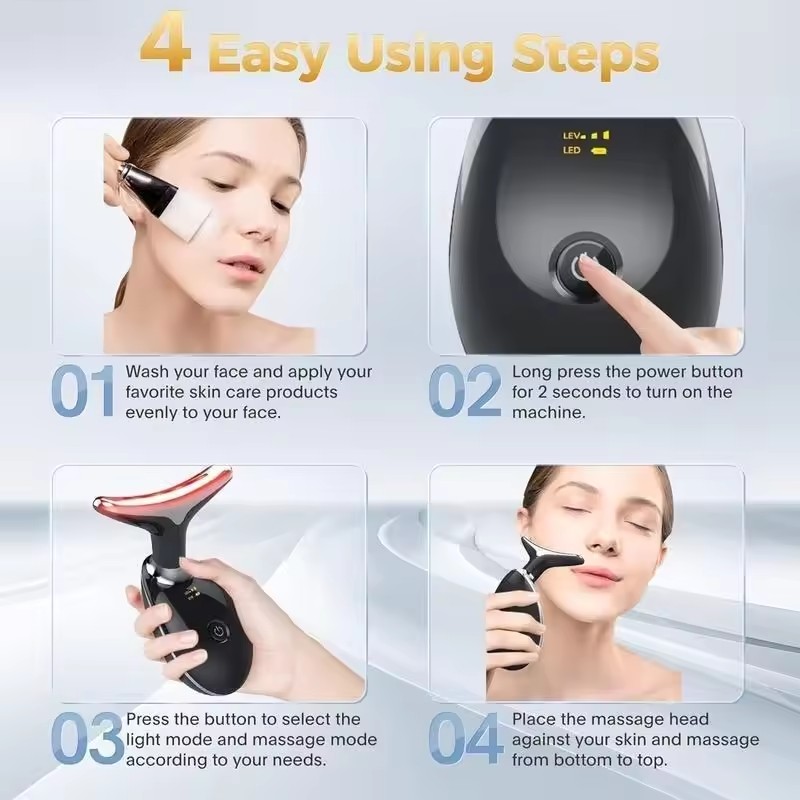 Face Neck Massager Household Lifting And Firming Facial Electric Introduction Lifting And Firming Beauty Massage Face Care Tools