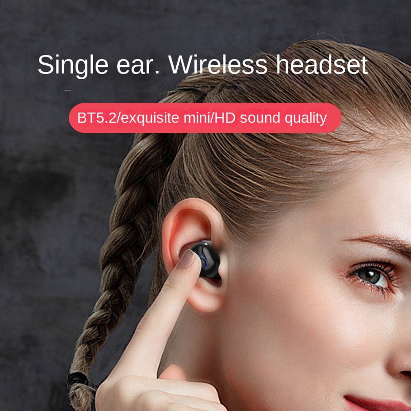 Single In Ear Bluetooth Earphones Handsfree Wireless Headphones Sport Gamer Headset With Mic Earbuds TWS IPX5 Waterproof